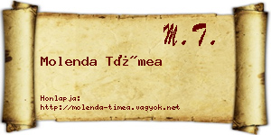 Molenda Tímea névjegykártya